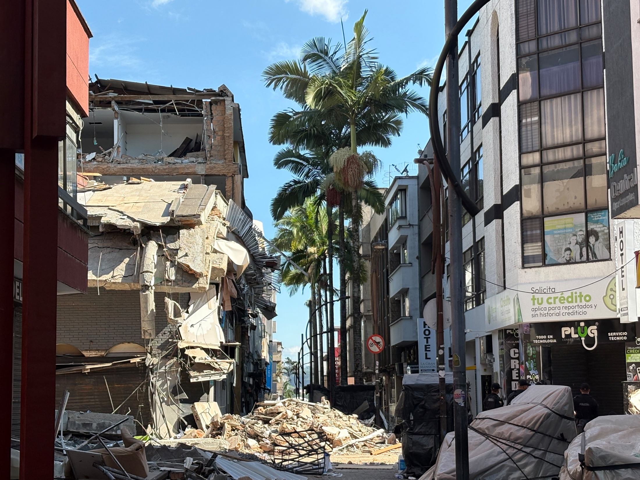 Zona afectada por el terremoto
